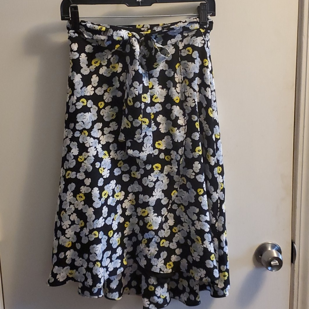 Floral Flounce Ann Taylor Skirt